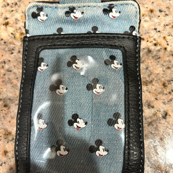 Disney Mickey Mouse Denim Card Holder - Black and Blue - Picture 5 of 6